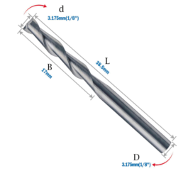 Fresa Helicoidal de 2 Labios para Plásticos - Herramienta CNC de Precisión