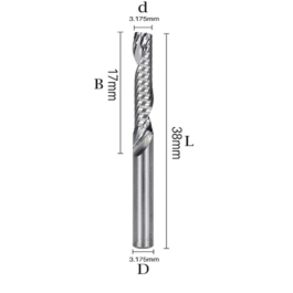 Fresa Espiral de 1 Labio para Alucobond - Corte CNC Preciso y Limpio