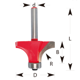 Fresa para Moldura con Guía para Redondear Esquinas en Madera - Corte CNC Preciso