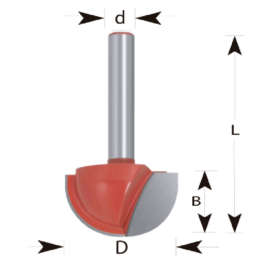 Fresa Media Caña para Madera - Corte CNC Redondeado y Preciso